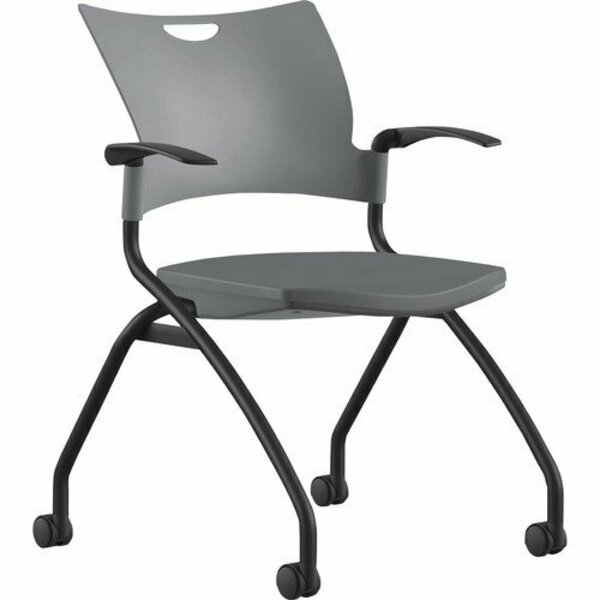 9To5 Seating CHAIR, NSTNG, PLSTC, GY/BK NTF1320A12BFP14